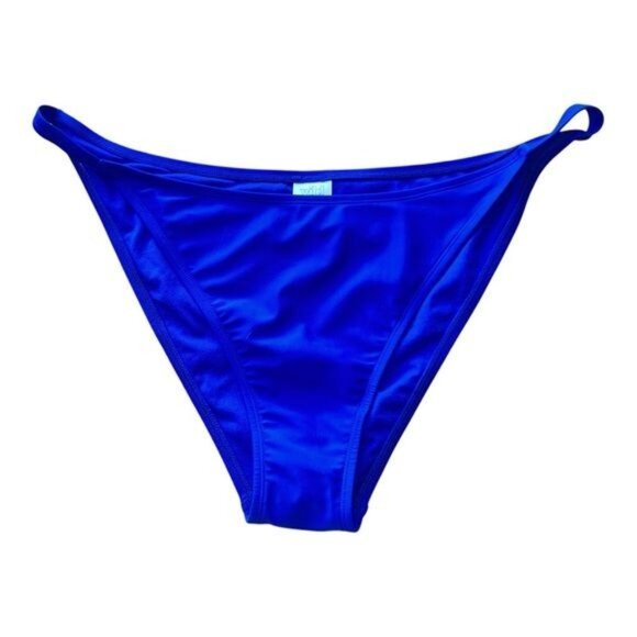 Wild Fable Womens XL Cheeky Bikini Bottoms High-Leg Scoop Waist Blue - Picture 1 of 7